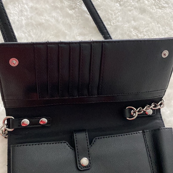 Nine West Crossbody Flap Wallet - Black - Picture 6 of 12